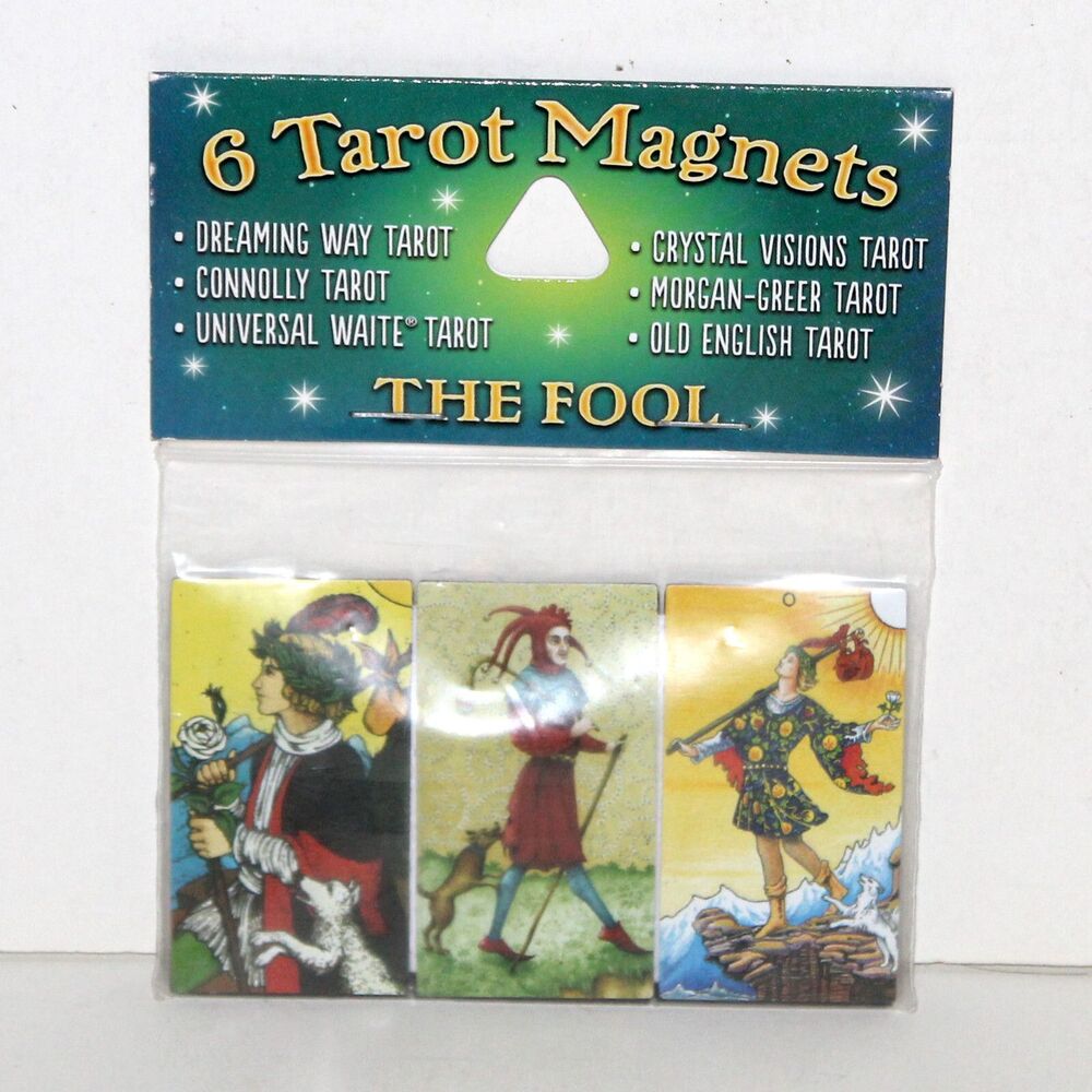 6 Tarot Magnets The Fool NEW Way Connolly Waite Old English Crystal Visions